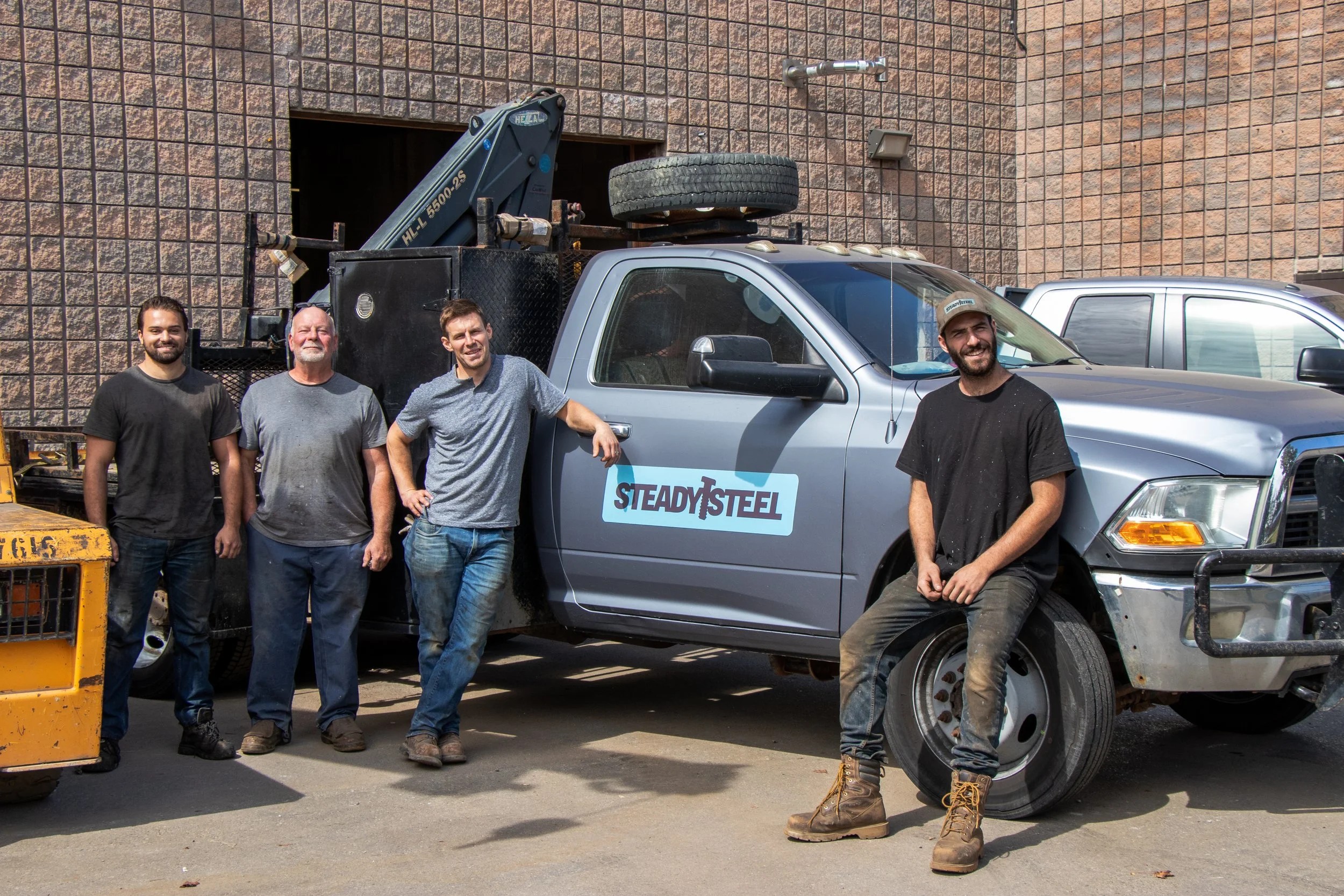 CWB certified welder fabricating structural steel at Steady Steel