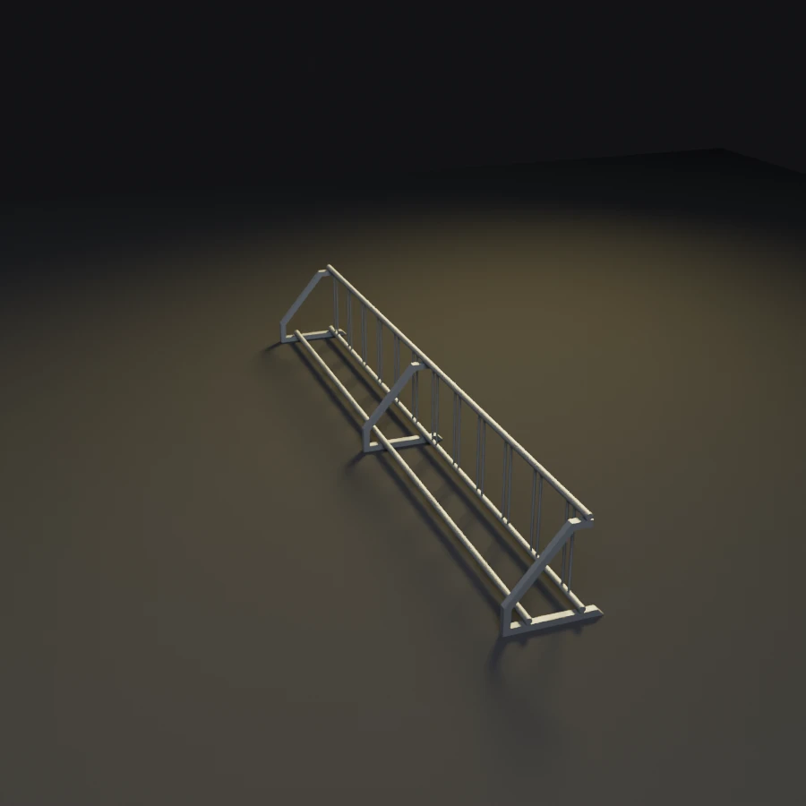 Rendered view of the Bike Rack — 18 ft, 12 Slot